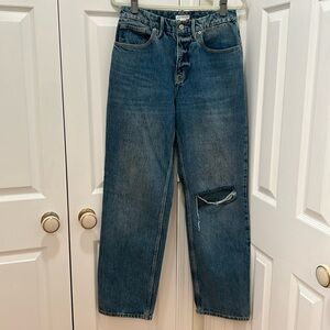 Good American Jeans Sz 6/28 Indigo Relaxed Fit High Waist Worn Once! 💙🩵💙🩵